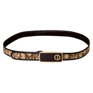 D1020 Christian Dior women's 70 cm 28 inch brown trotter belt